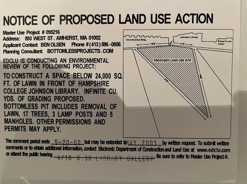 Notice of Proposed Land Use Action - Bottomless Pit project