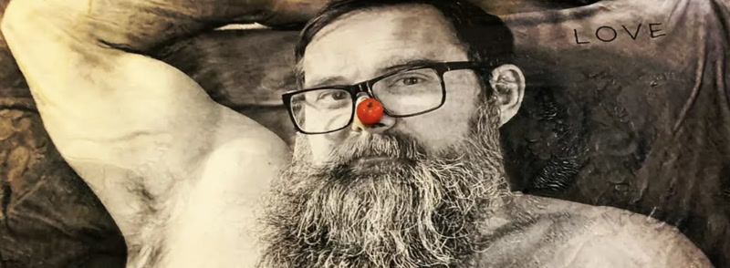 Cosmic Love Blanket - shirtless portrait printed on blankets